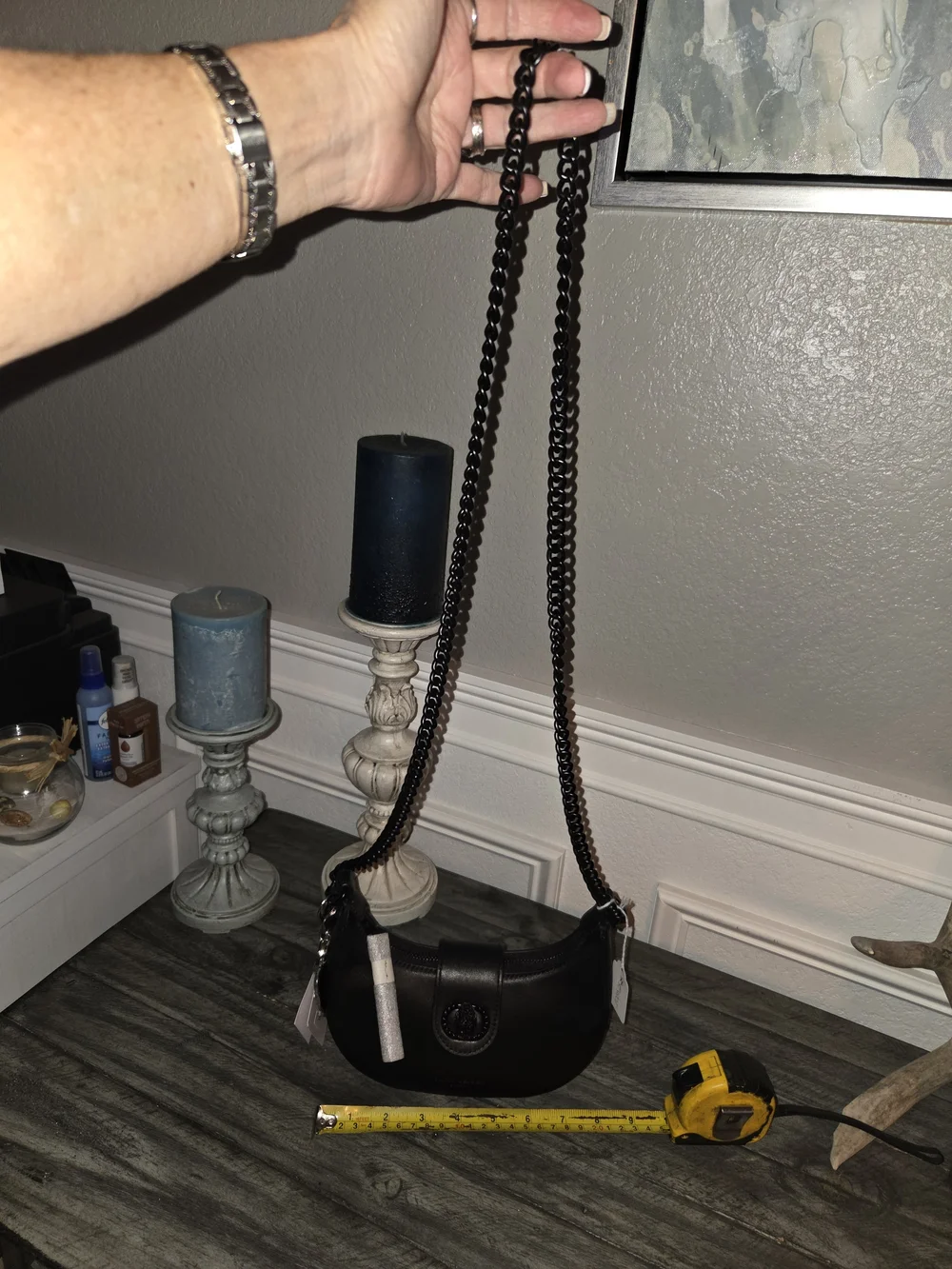 Kurt Geiger Black Leather Shoulder/crossbody Bag - Picture 5 of 8